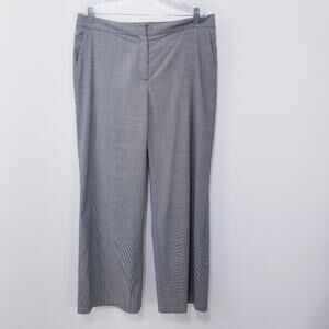 St. John High Rise Straight Leg Pants Houndstooth Print